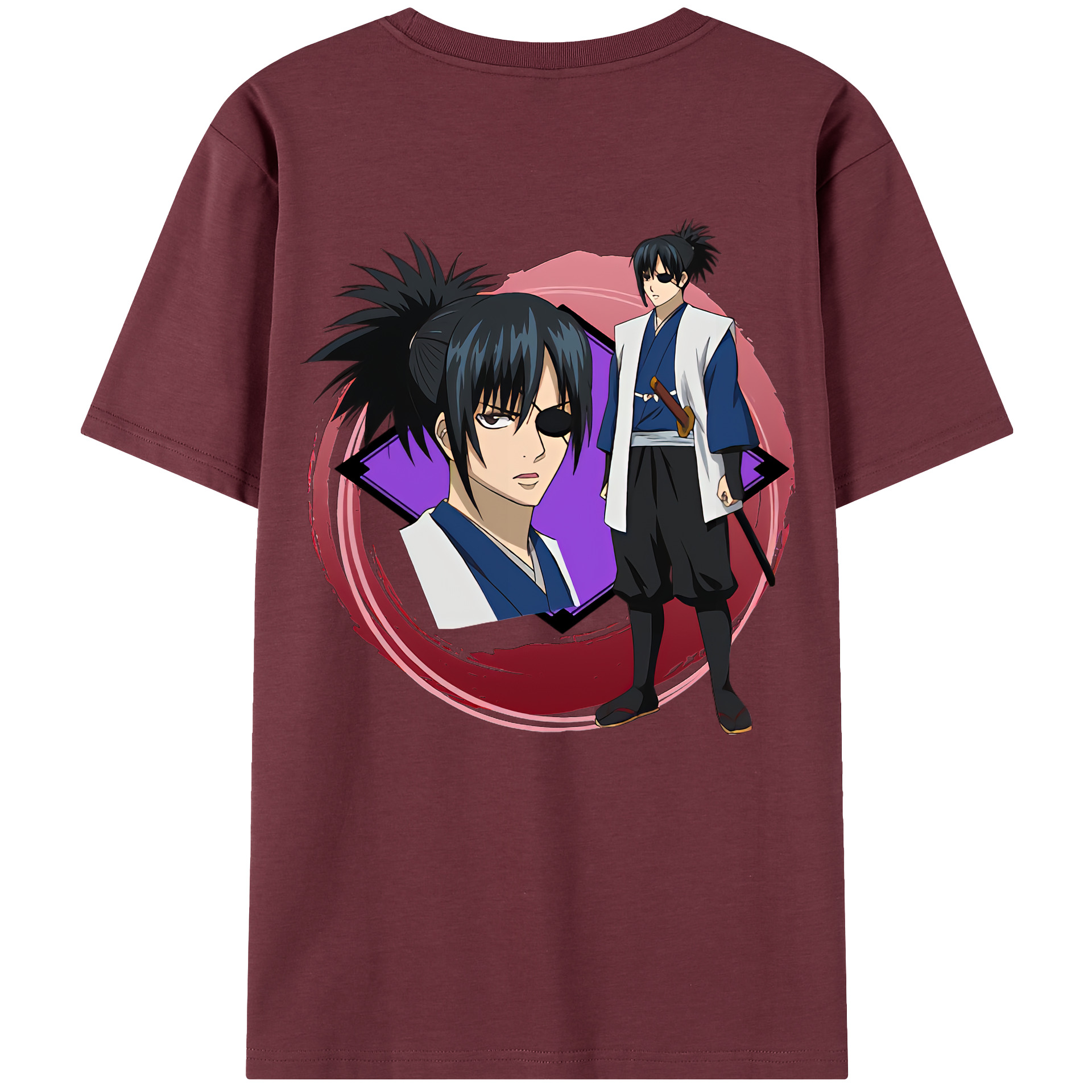 （画像用） ぎんたま 坂田銀時（さかたぎんとき） 神楽 志村新八（しむら しんぱち） GINTAMA Sakata Gintoki Kagura Shimura Shinpachi 綿100％半袖Tシャツ（背面プリント）